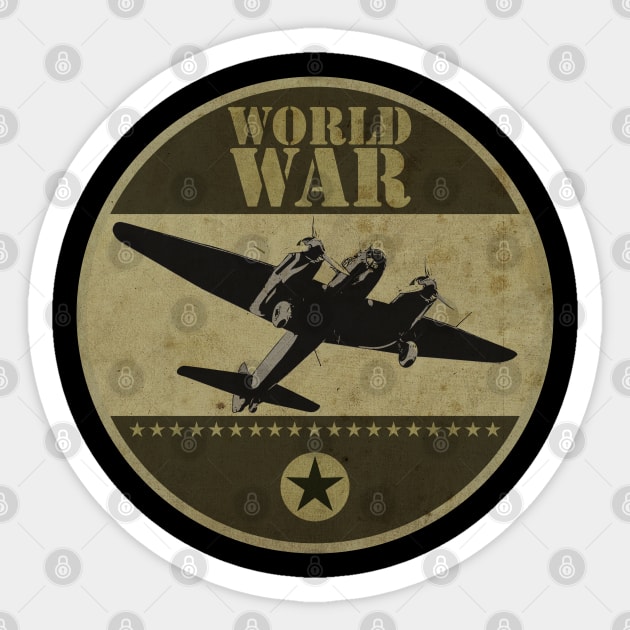 Vintage World War Sticker Sticker by CTShirts